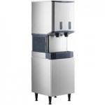 Scotsman HID312AWX-1A Meridian® Wall-Mount Air-Cooled Nugget Ice Machine and Water Dispenser with Hands-Free Dispensing - 12 lb. Bin Capacity