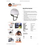 Ergodyne Skullerz 8974 White Class E Safety Helmet with 6-Point Ratchet Suspension