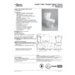 American Standard Cadet PRO 215DB104.020 White Vitreous China Floor-Mount Standard Height Round High-Efficiency Toilet and 10