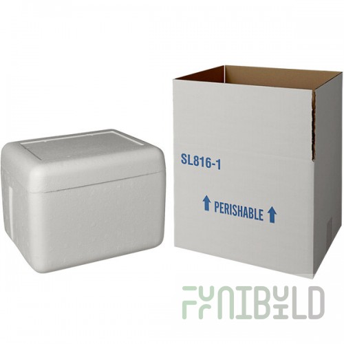 Insulated Shipping Box with Foam Cooler 12 1/8