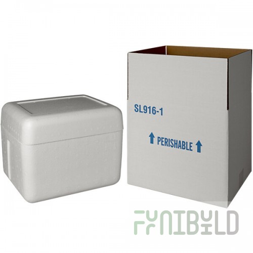 Insulated Shipping Box with Foam Cooler 12 1/8