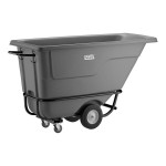 Lavex 0.5 Cubic Yard Gray Heavy-Duty Tilt Truck / Trash Cart (850 lb. Capacity)