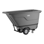 Lavex 0.5 Cubic Yard Gray Heavy-Duty Tilt Truck / Trash Cart (850 lb. Capacity)