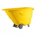 Lavex 0.5 Cubic Yard Gray Heavy-Duty Tilt Truck / Trash Cart (850 lb. Capacity)