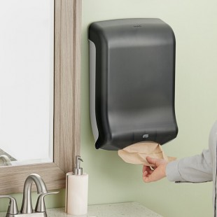 Tork 73TR Black Multifold and C-Fold Hand Towel Dispenser H2