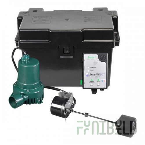 Zoeller 507-0005 AquaNot Key 507 Backup Sump Pump System - 12V