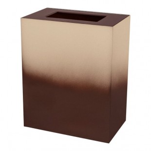 Ex-Cell Kaiser Gradience Collection RC-GRD1 MOCHA 33 Gallon Mocha Steel Rectangular Single-Stream Trash Can Ex-Cell Kaiser Gradience Collection RC-GRD1 MOCHA 33 Gallon Mocha Steel Rectangular Single-Stream Trash Can