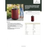 Lancaster Table & Seating 36 Gallon Heavy-Duty Round Red Expanded Steel Outdoor Trash Can with Rain Bonnet Lid