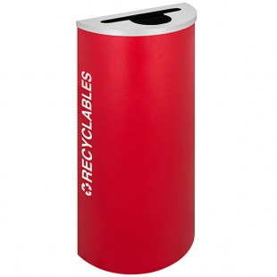 Ex-Cell Kaiser RC-KDHR-R RBX Kaleidoscope Collection Ruby Texture 8 Gallon Customizable Half-Round Recyclables Receptacle Ex-Cell Kaiser RC-KDHR-R RBX Kaleidoscope Collection Ruby Texture 8 Gallon Customizable Half-Round Recyclables Receptacle