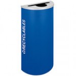Ex-Cell Kaiser RC-KDHR-R RBX Kaleidoscope Collection Ruby Texture 8 Gallon Customizable Half-Round Recyclables Receptacle