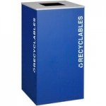 Ex-Cell Kaiser RC-KDHR-R RBX Kaleidoscope Collection Ruby Texture 8 Gallon Customizable Half-Round Recyclables Receptacle