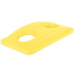 Rubbermaid® FG269288YEL Slim Jim Yellow Rectangular Recycling Container Bottle / Can Lid