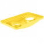 Rubbermaid® FG269288YEL Slim Jim Yellow Rectangular Recycling Container Bottle / Can Lid