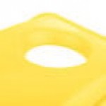 Rubbermaid® FG269288YEL Slim Jim Yellow Rectangular Recycling Container Bottle / Can Lid