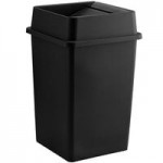 Lavex 16 Gallon Blue Slim Rectangular Recycle Bin with Drop Shot Lid Lavex 16 Gallon Blue Slim Rectangular Recycle Bin with Drop Shot Lid