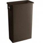 Lavex 16 Gallon Blue Slim Rectangular Recycle Bin with Drop Shot Lid Lavex 16 Gallon Blue Slim Rectangular Recycle Bin with Drop Shot Lid
