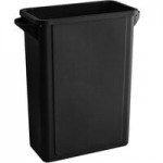 Lavex 16 Gallon Blue Slim Rectangular Recycle Bin with Drop Shot Lid Lavex 16 Gallon Blue Slim Rectangular Recycle Bin with Drop Shot Lid