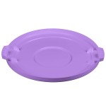 Carlisle 84104589 Bronco 44 Gallon Purple Flat Round Trash Can Lid Carlisle 84104589 Bronco 44 Gallon Purple Flat Round Trash Can Lid
