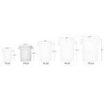 Lavex 20 Gallon White Round Commercial Trash Can with Lid and Dolly Lavex 20 Gallon White Round Commercial Trash Can with Lid and Dolly