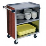 Lakeside 622BL Medium-Duty Stainless Steel Three Shelf Utility Cart with Enclosed Base and Royal Blue Finish - 19 Lakeside 622BL Medium-Duty Stainless Steel Three Shelf Utility Cart with Enclosed Base and Royal Blue Finish - 19