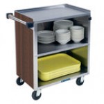 Lakeside 622BL Medium-Duty Stainless Steel Three Shelf Utility Cart with Enclosed Base and Royal Blue Finish - 19 Lakeside 622BL Medium-Duty Stainless Steel Three Shelf Utility Cart with Enclosed Base and Royal Blue Finish - 19