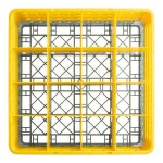 Noble Warewashing 16-Compartment Gray Full-Size Glass Rack with 3 Yellow Extenders Noble Warewashing 16-Compartment Gray Full-Size Glass Rack with 3 Yellow Extenders