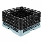 Noble Warewashing 16-Compartment Gray Full-Size Glass Rack with 3 Yellow Extenders Noble Warewashing 16-Compartment Gray Full-Size Glass Rack with 3 Yellow Extenders