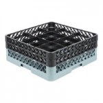 Noble Warewashing 16-Compartment Gray Full-Size Glass Rack with 3 Yellow Extenders Noble Warewashing 16-Compartment Gray Full-Size Glass Rack with 3 Yellow Extenders