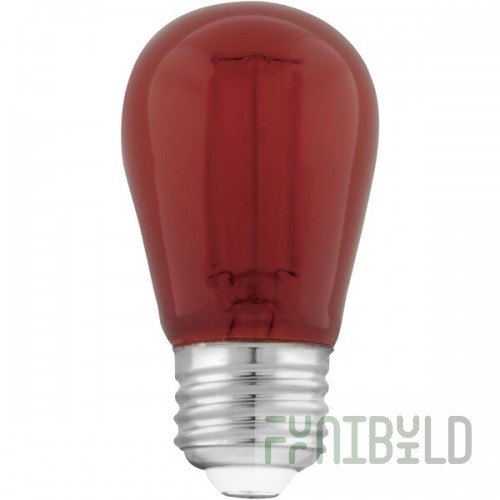 Red S14 Replacement Bulb for LED String Lights - 120V, 1W - 4/Pack