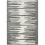Abani Casa Collection 4' x 6' Cream / Gray Contemporary Abstract Geometric Jagged Area Rug