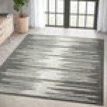 Abani Casa Collection 4' x 6' Cream / Gray Contemporary Abstract Geometric Jagged Area Rug