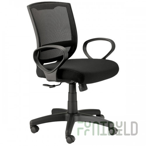 Eurotech Seating MT3000-BLACK Maze Black Fabric / Mesh Swivel Office Chair
