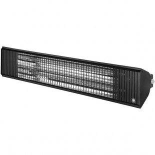 Aura Carbon Black Aluminum Carbon Fiber Electric Infrared Heater with Remote - 208/240V, 6000W