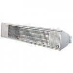 Aura Carbon Black Aluminum Carbon Fiber Electric Infrared Heater with Remote - 208/240V, 6000W