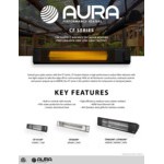 Aura Carbon Black Aluminum Carbon Fiber Electric Infrared Heater with Remote - 208/240V, 6000W