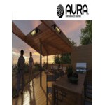 Aura Carbon Black Aluminum Carbon Fiber Electric Infrared Heater with Remote - 208/240V, 6000W