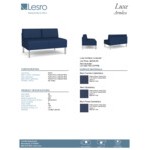 Lesro Luxe Lounge Series Patriot Plus Imperial Blue Vinyl Loveseat with Steel Legs Lesro Luxe Lounge Series Patriot Plus Imperial Blue Vinyl Loveseat with Steel Legs