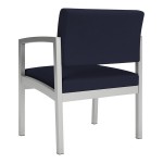 Lesro Lenox Steel Open House Navy Fabric Oversized Guest Arm Chair Lesro Lenox Steel Open House Navy Fabric Oversized Guest Arm Chair