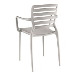 Lancaster Table & Seating Sol Cool Oyster Gray Resin Arm Chair Lancaster Table & Seating Sol Cool Oyster Gray Resin Arm Chair