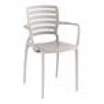 Lancaster Table & Seating Sol Cool Oyster Gray Resin Arm Chair Lancaster Table & Seating Sol Cool Oyster Gray Resin Arm Chair