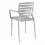 Lancaster Table & Seating Sol Cool Oyster Gray Resin Arm Chair Lancaster Table & Seating Sol Cool Oyster Gray Resin Arm Chair