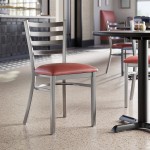 Lancaster Table & Seating Clear Coat Finish Ladder Back Chair with 2 1/2