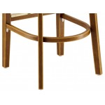 Lancaster Table & Seating Sofia Vintage Finish Wood Bar Stool with Black Vinyl Seat