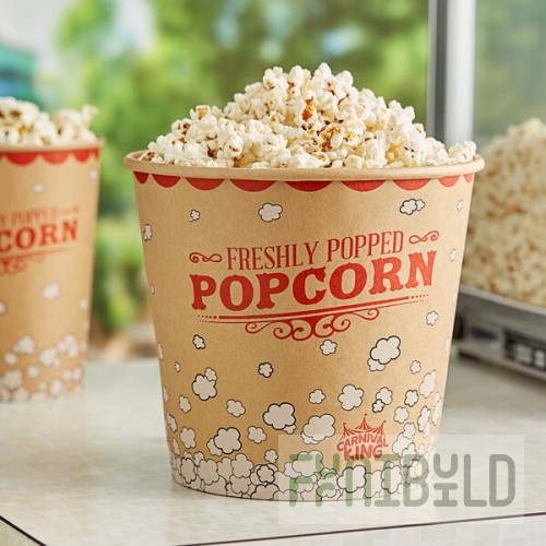 Carnival King Kraft 170 oz. Popcorn Bucket - 150/Case