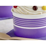 Choice 16 oz. Purple Paper Frozen Yogurt / Food Cup - 50/Pack