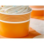 Choice 12 oz. Orange Paper Frozen Yogurt / Food Cup - 1,000/Case