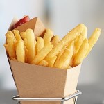 Carnival King 10 oz. Kraft Square Cardboard Fry Cone - 500/Case Carnival King 10 oz. Kraft Square Cardboard Fry Cone - 500/Case
