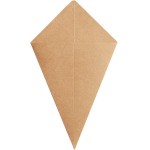 Carnival King 10 oz. Kraft Square Cardboard Fry Cone - 500/Case Carnival King 10 oz. Kraft Square Cardboard Fry Cone - 500/Case