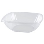 Fineline 15064L-CL Super Bowl Plus 64 oz. Clear Square PET Plastic Bowl - 150/Case Fineline 15064L-CL Super Bowl Plus 64 oz. Clear Square PET Plastic Bowl - 150/Case