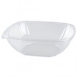 Fineline 15064L-CL Super Bowl Plus 64 oz. Clear Square PET Plastic Bowl - 150/Case Fineline 15064L-CL Super Bowl Plus 64 oz. Clear Square PET Plastic Bowl - 150/Case